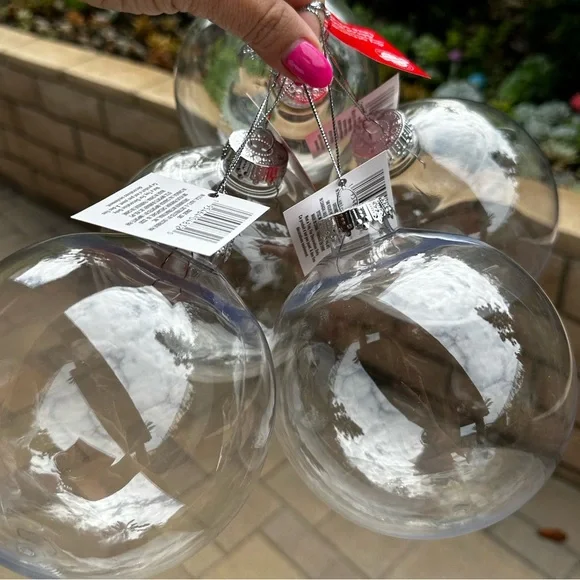 5 X 5” DIY plastic large ornaments crafts round ball - Picture 4 of 12